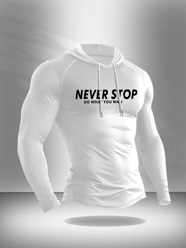 Men's Casual Hooded Long Sleeve T-Shirt, Comfortable Cotton Tee for Daily Wear, Stylish Design for Spring & Fall Seasons...