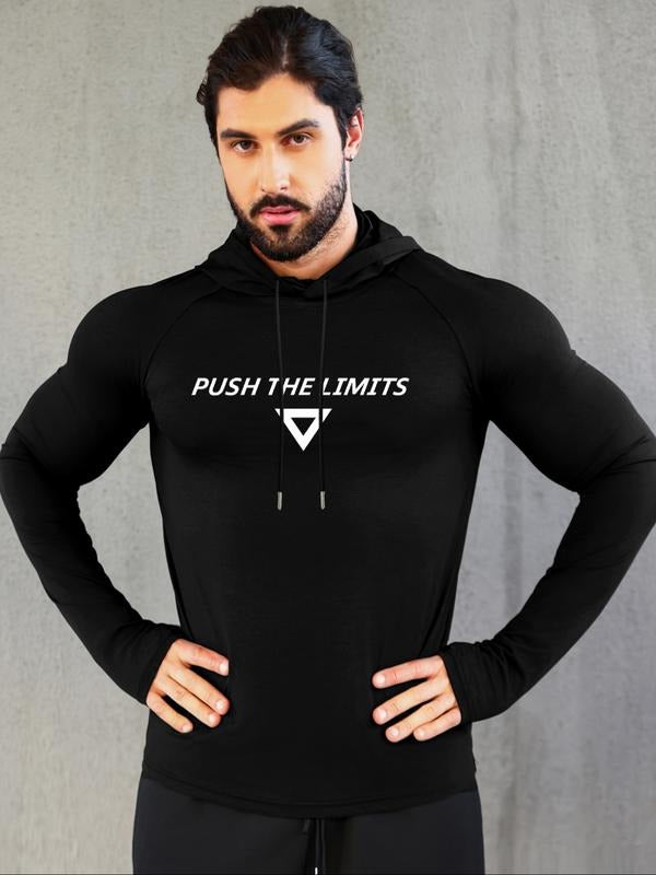 Men's Casual Hooded Long Sleeve T-Shirt, Comfortable Cotton Tee for Daily Wear, Stylish Design for Spring & Fall Seasons...