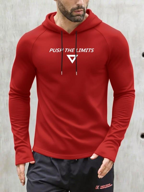 Men's Casual Hooded Long Sleeve T-Shirt, Comfortable Cotton Tee for Daily Wear, Stylish Design for Spring & Fall Seasons...
