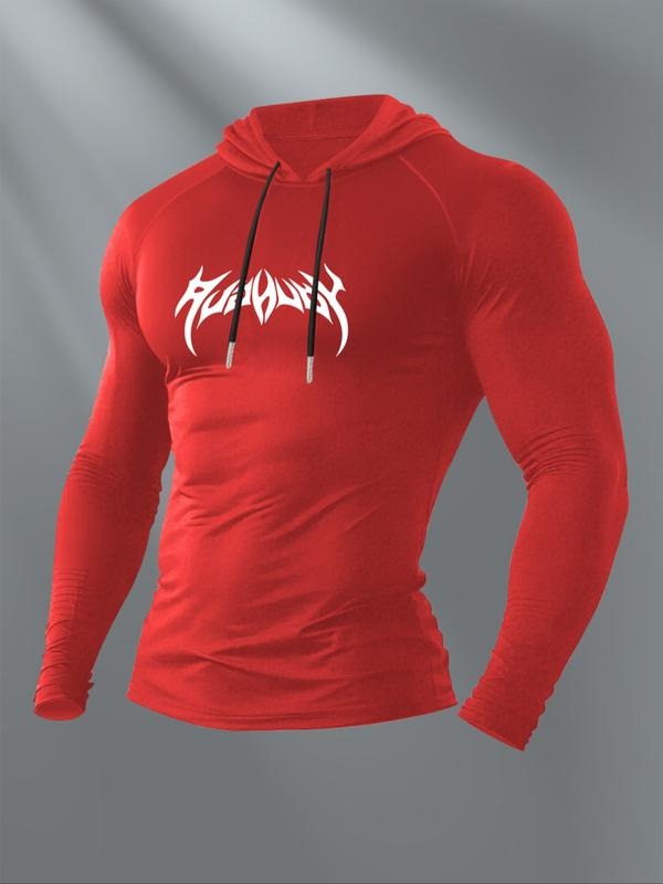 Men's Casual Hooded Long Sleeve T-Shirt, Comfortable Cotton Tee for Daily Wear, Stylish Design for Spring & Fall Seasons...