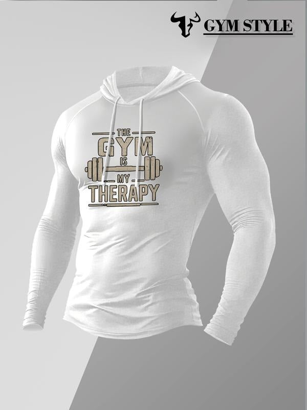 Men's Casual Hooded Long Sleeve T-Shirt, Comfortable Cotton Tee for Daily Wear, Stylish Design for Spring & Fall Seasons...