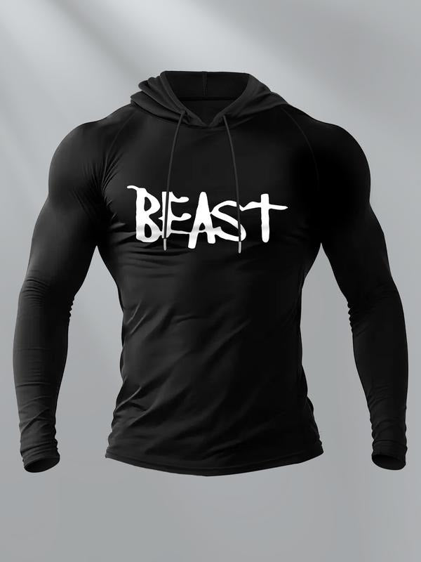 Men's Casual Hooded Long Sleeve T-Shirt, Comfortable Cotton Tee for Daily Wear, Stylish Design for Spring & Fall Seasons...