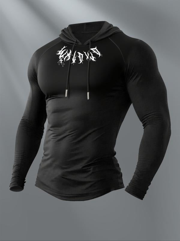 Men's Casual Hooded Long Sleeve T-Shirt, Comfortable Cotton Tee for Daily Wear, Stylish Design for Spring & Fall Seasons...