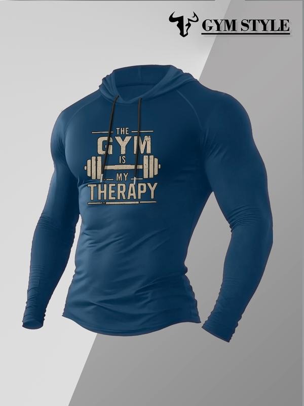 Men's Casual Hooded Long Sleeve T-Shirt, Comfortable Cotton Tee for Daily Wear, Stylish Design for Spring & Fall Seasons...