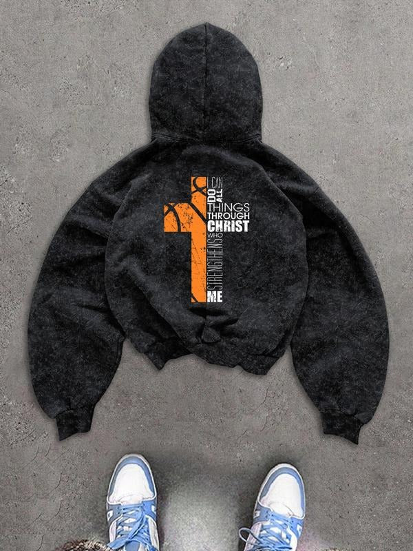 Men's Casual Hooded Sweatshirt, Trendy Graphic Print, Comfortable Daily Wear, Fashion Versatile Soft Fabric, Ideal for...