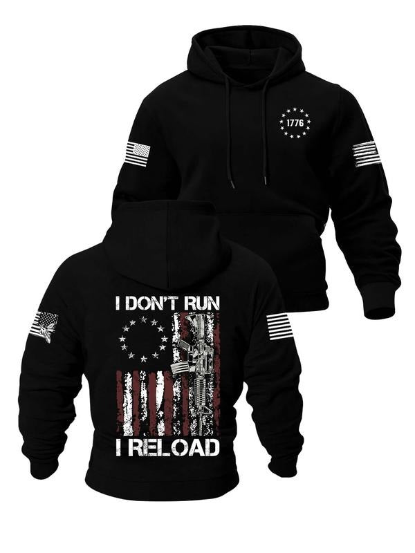 Men's Casual Loose Hooded Sweatshirt with Animal Letter Print, Thick Fleece Lined Pullover for Fall & Winter, Versatile...