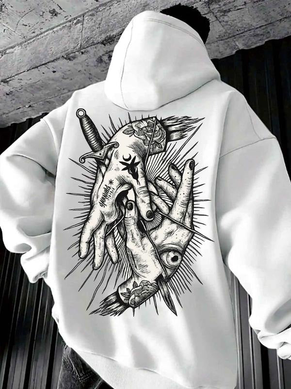 Men's Fleece Hooded Long Sleeve Sweatshirt, Casual Graphic Hoodie for Fall & Winter, Warm and Fitted Style for Ages 18-34...