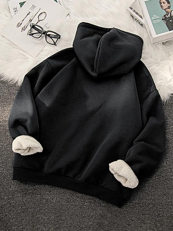 Men's Fleece Hoodie Fall Winter Street Dance Hip Hop Casual Simple Style Long Sleeve Comfortable Warm Fashion Pullover...