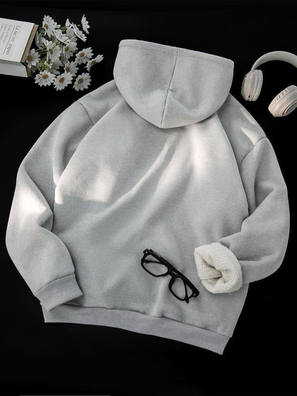 Men's Fleece Hoodie Fall Winter Streetwear Fashion, Graphic Long Sleeve Pullover, Comfortable Casual Wear for Hip Hop...
