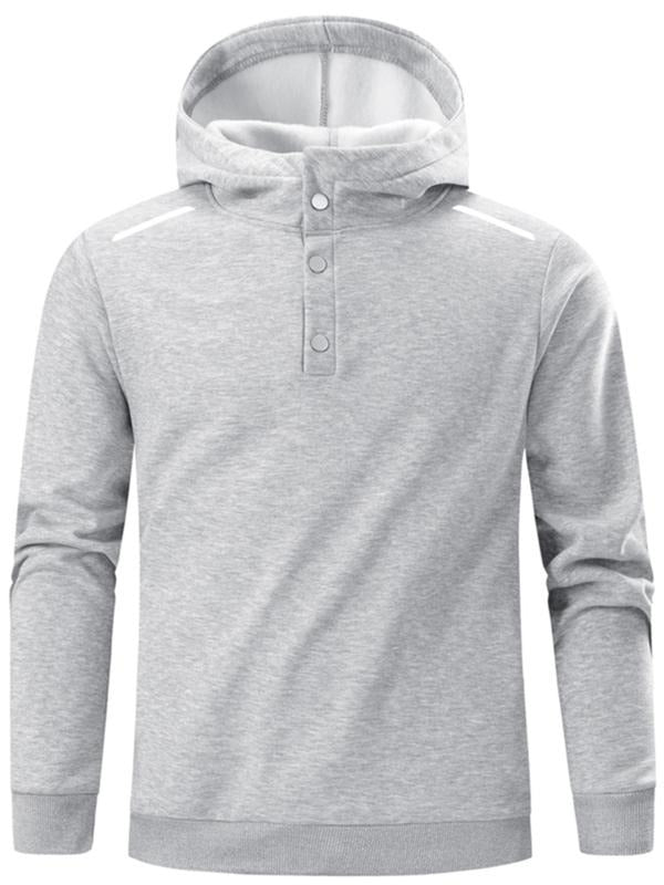 Men's Fleece Hoodie Pullover, Half-Zipper Design, Long Sleeve Casual Sweatshirt for Fall & Winter Seasons, Comfortable...