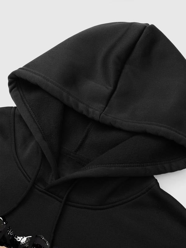 Men's Fun Pattern Print Hooded Sweatshirt, Casual Fitted Long Sleeve, Fall & Winter Fashion, Street Style, Comfortable...