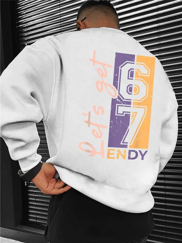 Men's Graphic Print Sweatshirt, Casual Round Neck Long Sleeve Top, Perfect for Daily Wear, Weekend Outings, Friends...