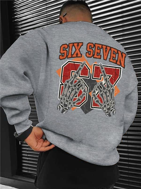 Men's Graphic Print Sweatshirt, Casual Round Neck Long Sleeve Top, Perfect for Daily Wear, Weekend Outings, Friends...