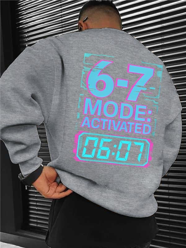 Men's Graphic Print Sweatshirt, Casual Round Neck Long Sleeve Top, Perfect for Daily Wear, Weekend Outings, Friends...