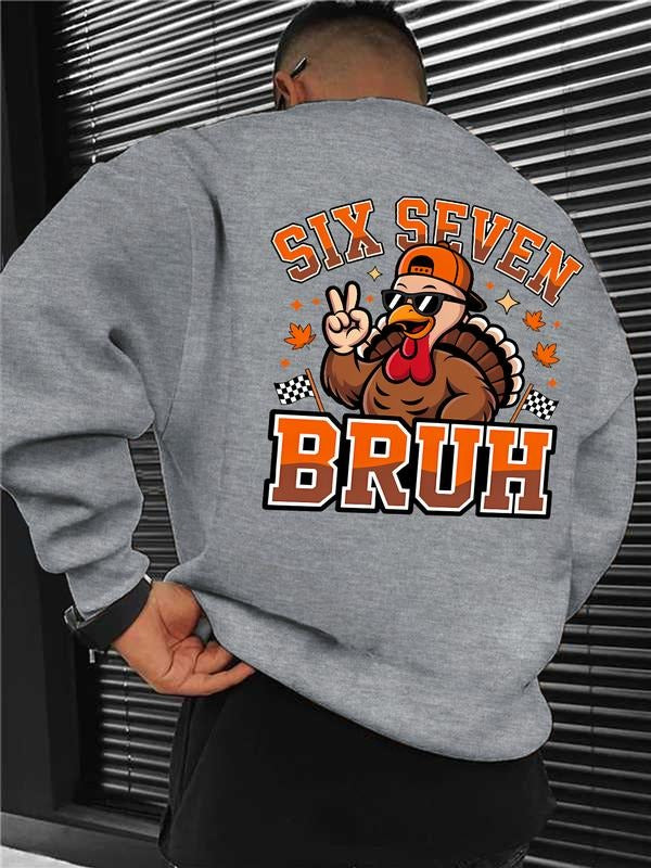 Men's Graphic Print Sweatshirt, Casual Round Neck Long Sleeve Top, Perfect for Daily Wear, Weekend Outings, Friends...