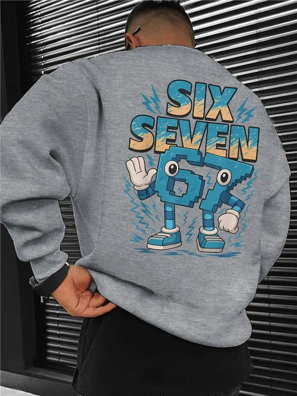 Men's Graphic Print Sweatshirt, Casual Round Neck Long Sleeve Top, Perfect for Daily Wear, Weekend Outings, Friends...
