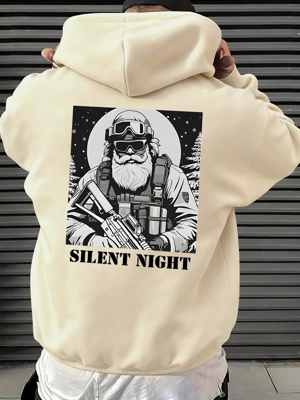 Men's Hoodie Santa Soldier Design, Fitted Style for Spring & Fall, Christmas Theme, Perfect for Daily Wear T-Shirts,...
