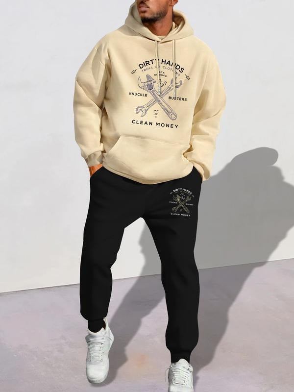 Men's Hoodie Sweatshirt, Graphic Design, Long Sleeves Fitted Style, Spring & Fall Wear, Regular Length, Urban Streetwear...