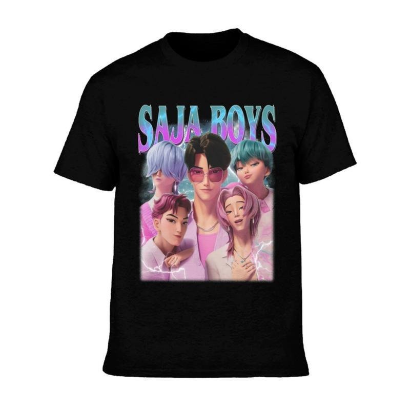 Men's KPOP PRINT Round Neck Short Sleeve Graphic Tee, Regular Fit Casual Short Sleeve T-shirt for Summer, Men's Top for...
