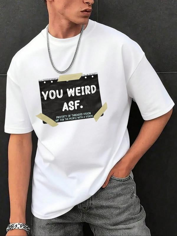 Men's Legends Graphic Print Round Neck Knit Tee, Loose Casual Short Sleeve T-shirt for Summer, Men's Top for Daily Wear...