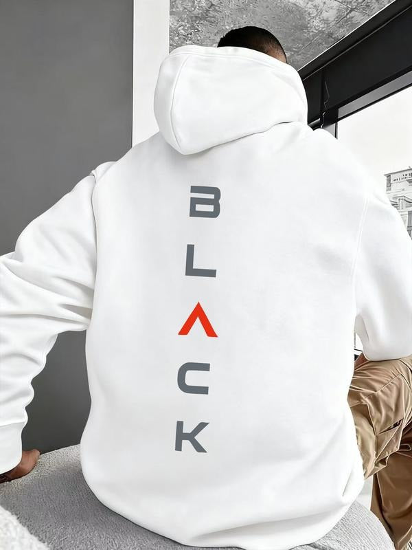 Men's Letter & Graphic Print Hoodie, Fashion Casual Hooded Sweatshirt for Daily Holiday Outdoor Wear, Men Clothes for...