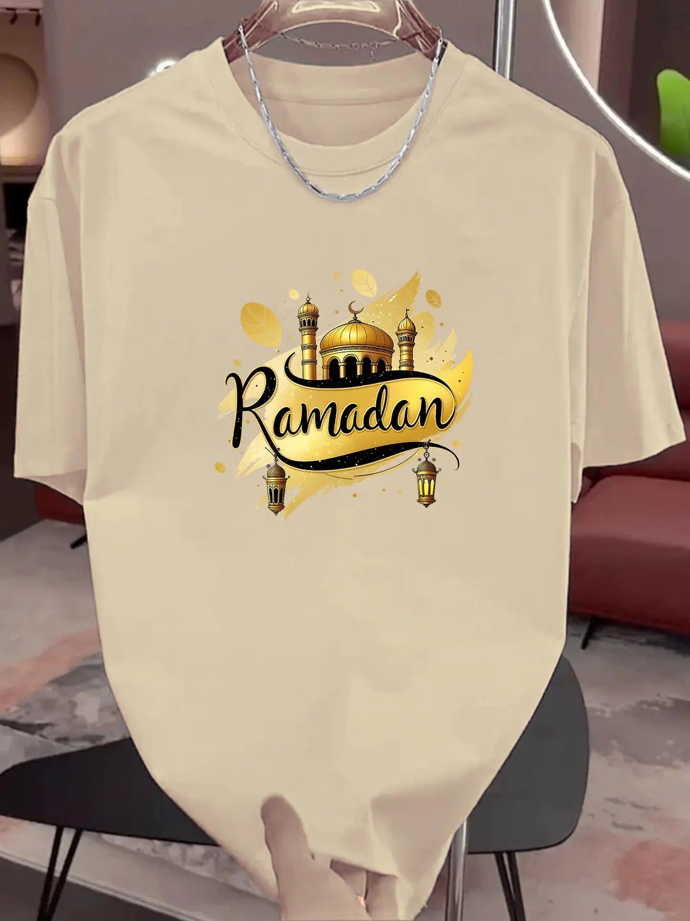 Men's Letter & Graphic Print Round Neck Tee, Loose Casual Short Sleeve T-shirt for Daily Wear, Men's Top for All Seasons...