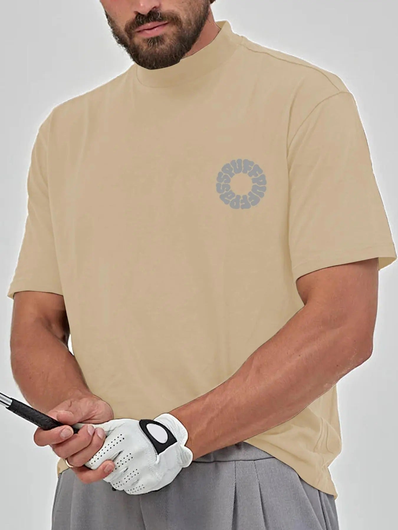 Men's Letter & Sun Print Short Sleeve Tee, Regular Fit Casual Fashion Round Neck T-shirt for Daily Wear, Men's Top for...