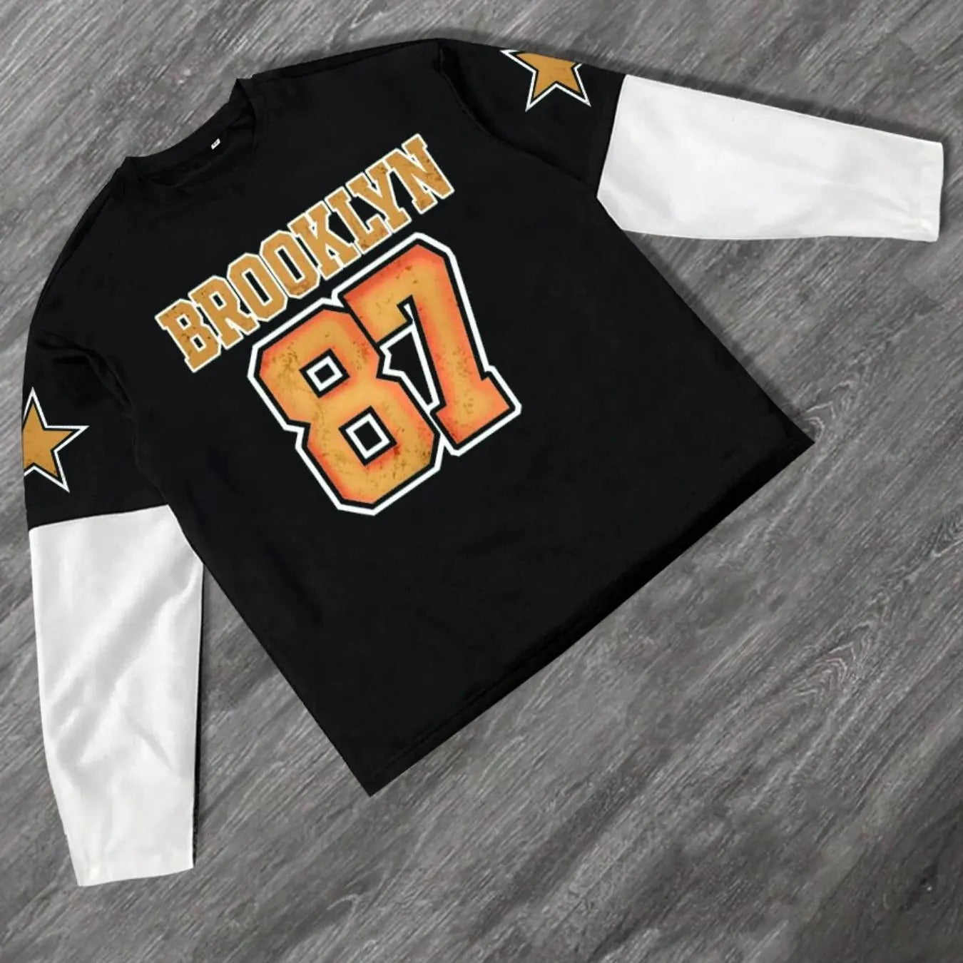 Men's Letter Patched Long Sleeve Sweatshirt, Regular Fit Casual Round Neck Pullover for Fall & Winter, Men's Clothes for...