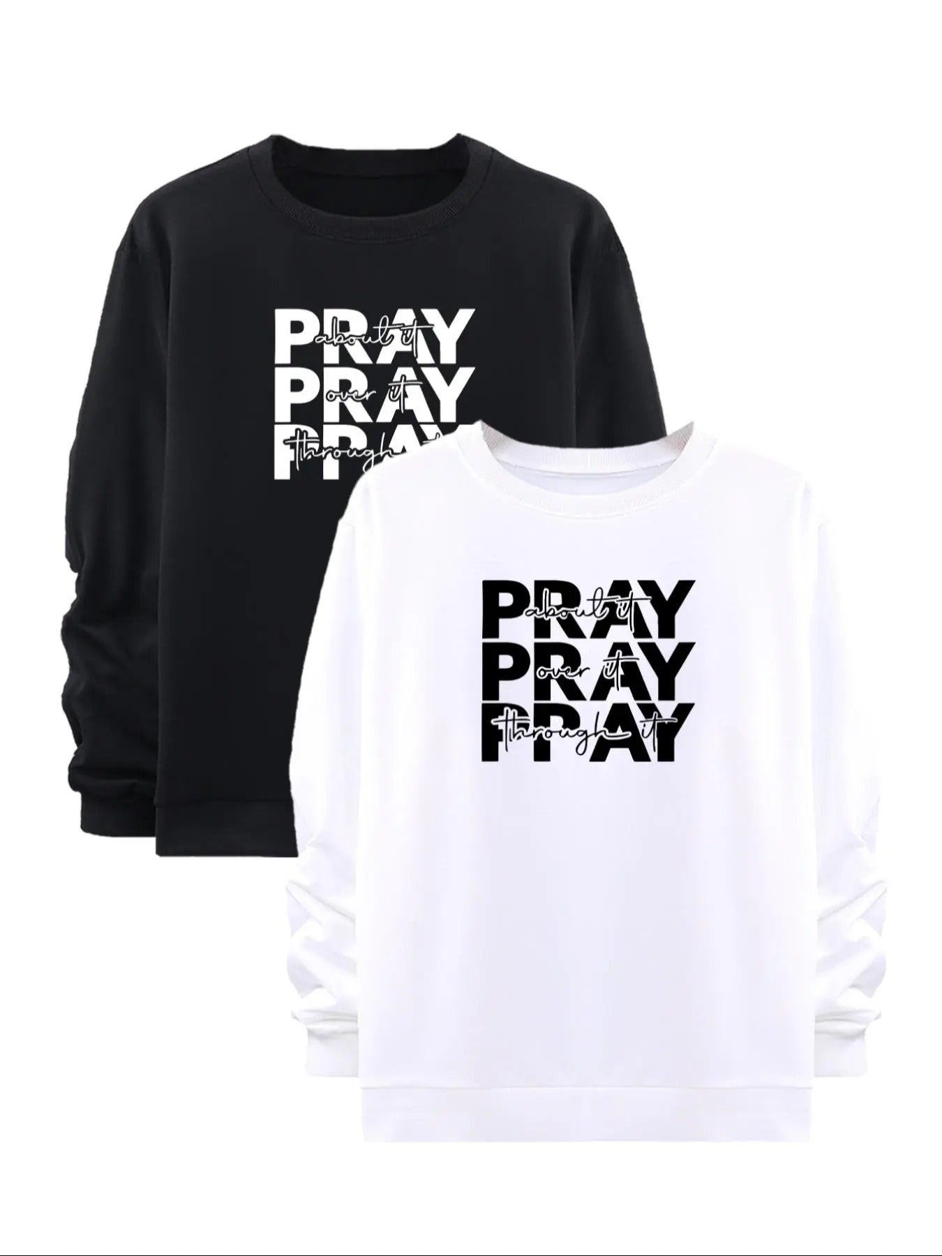Men's Letter Print Round Neck Sweatshirt, Casual Long Sleeve Pullover for Fall & Winter, Men's Clothes for Daily Wear...