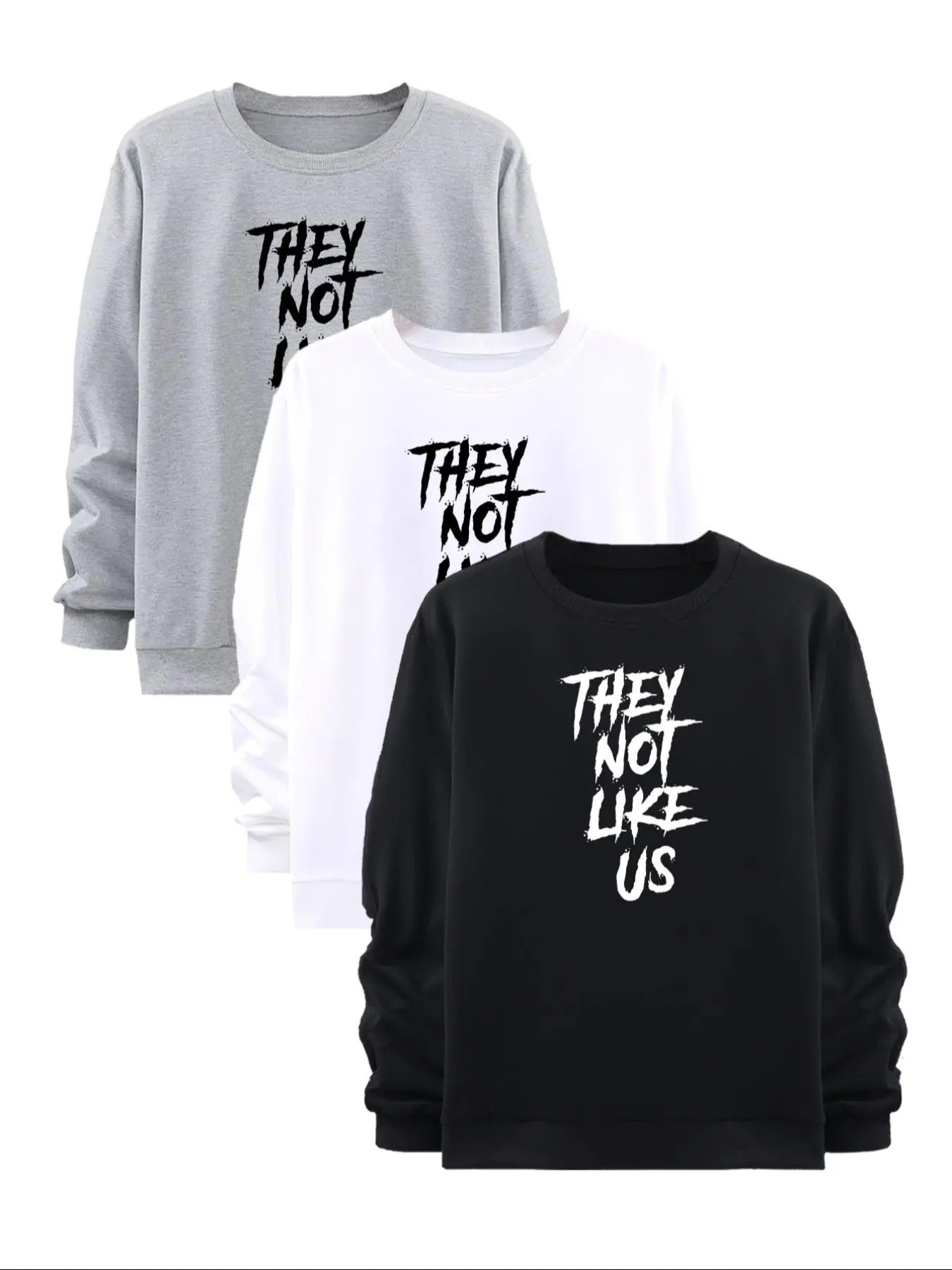Men's Letter Print Round Neck Sweatshirt, Casual Long Sleeve Pullover for Fall & Winter, Men's Clothes for Daily Wear...