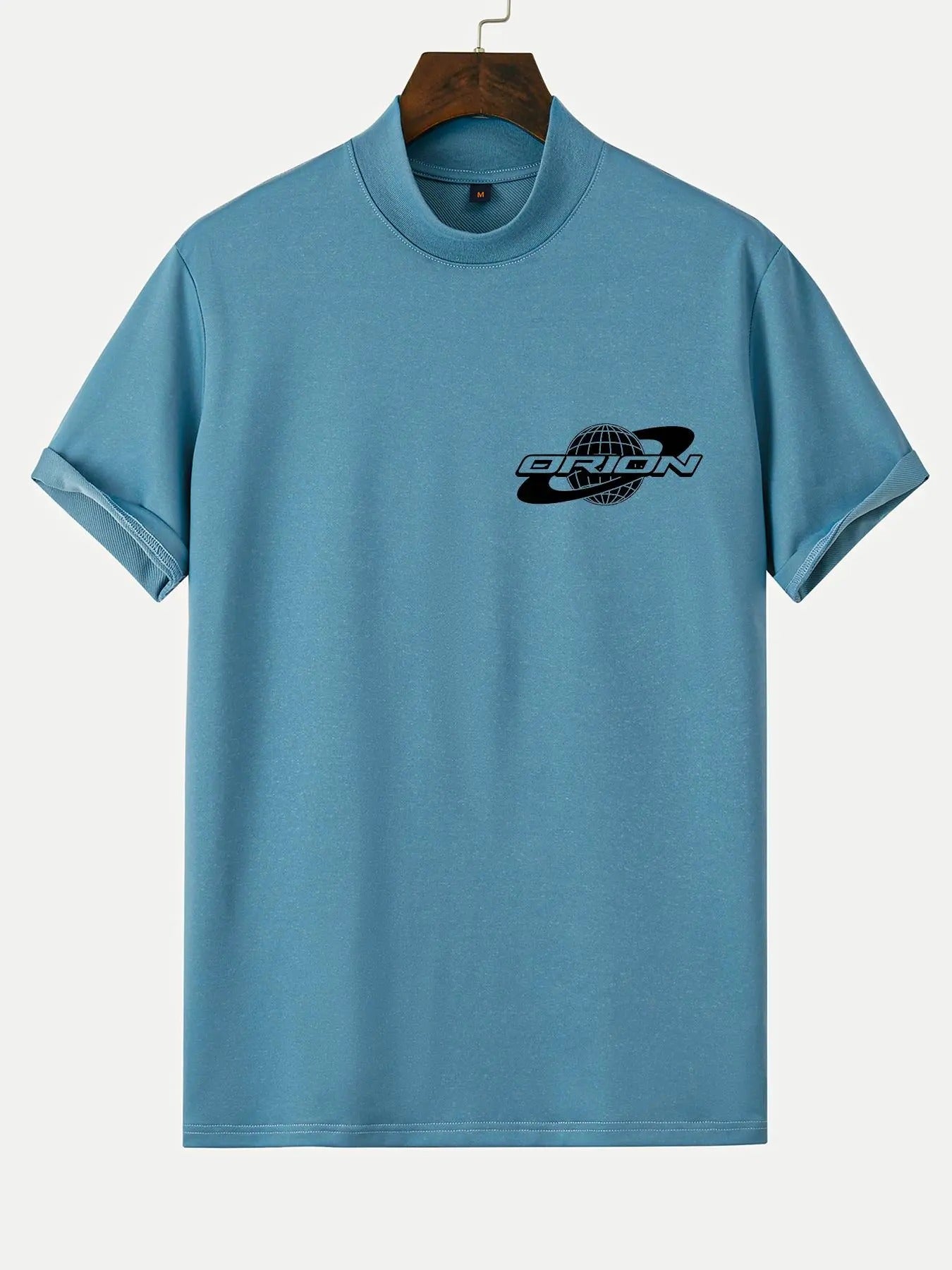 Men's Letter Print Round Neck Tee, Regular Fit Casual Short Sleeve Crew Neck T-Shirt for Daily Wear, Men's Top for All...