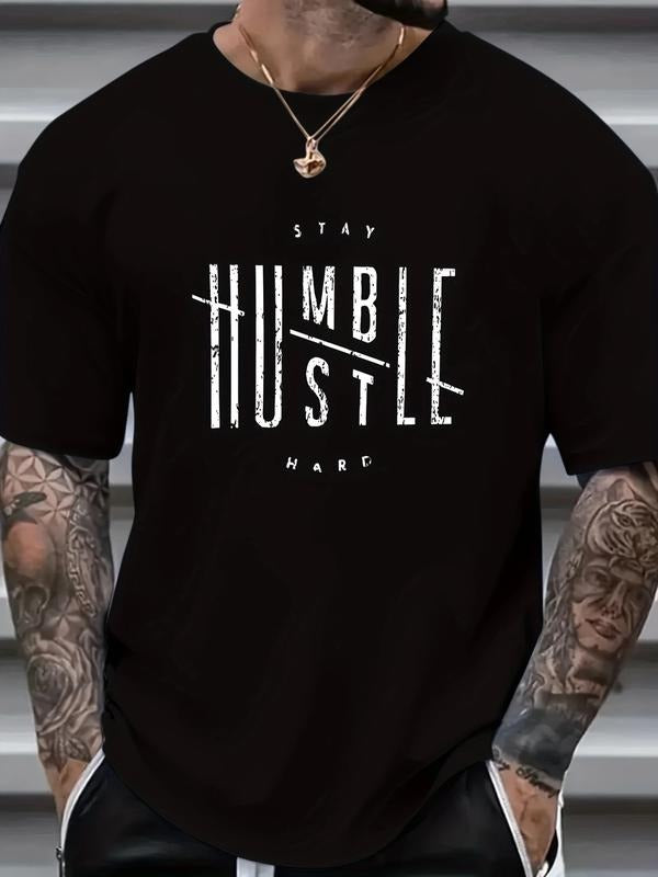 Men's Letter Print T-Shirt Hoodie, Sweatshirt | PodTeesHub.com