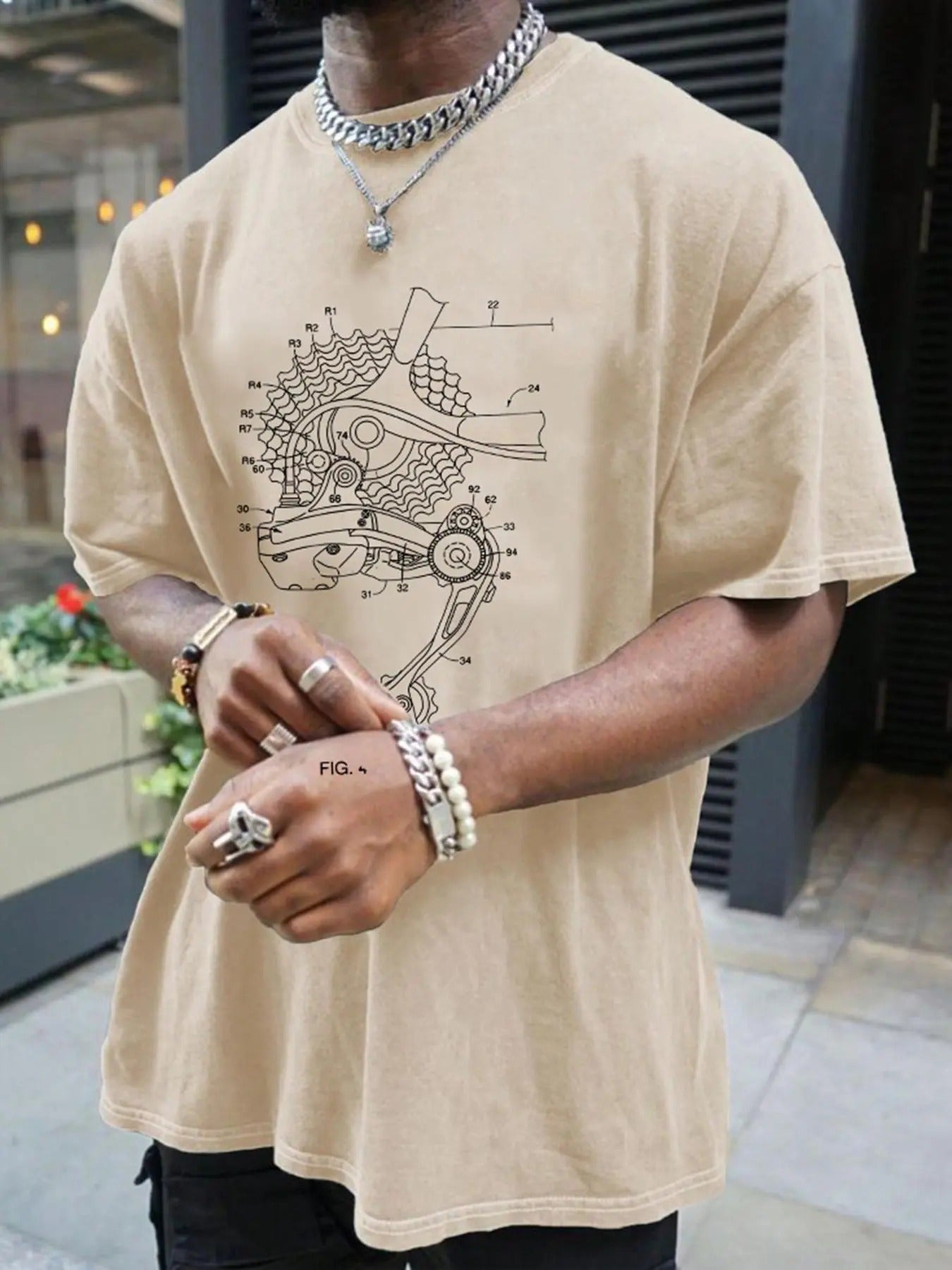 Men's Loose Round Neck Graphic Tee, Casual Short Sleeve Crew Neck T-shirt for Summer, Fashion Men's Top for Daily Wear...