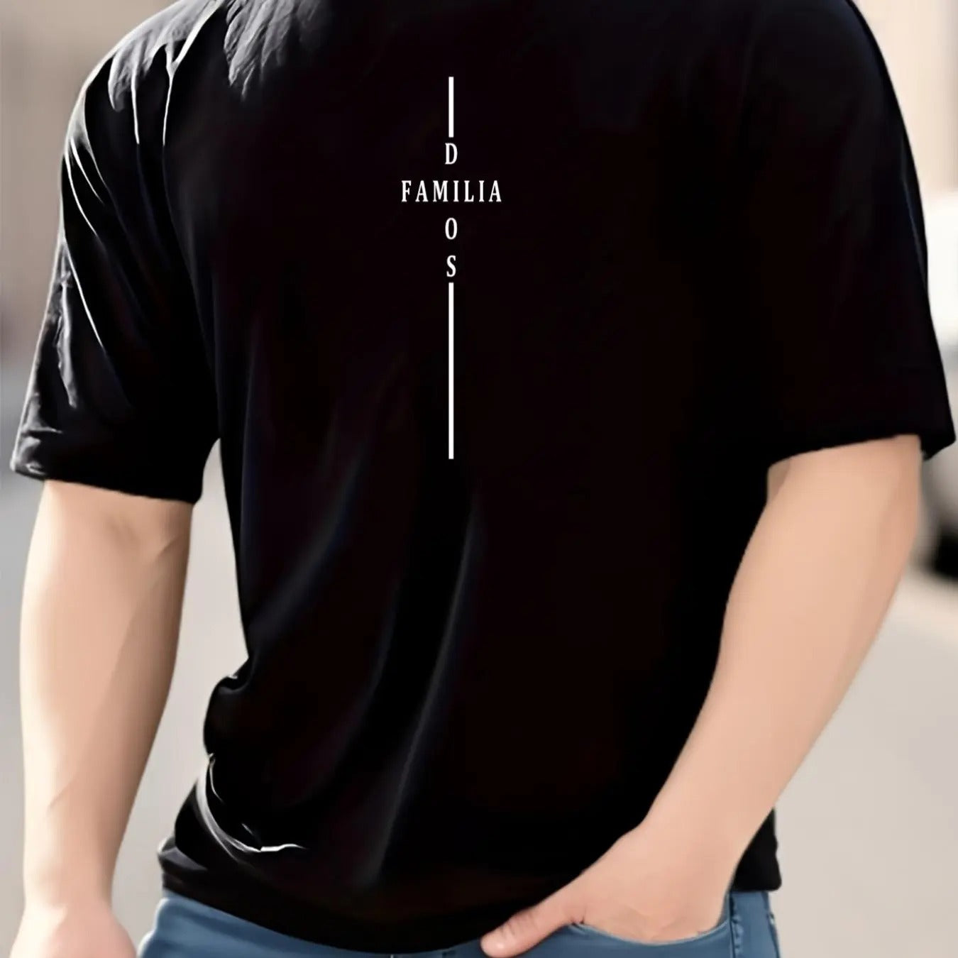 Men's Plus Size Letter Print Round Neck Tee, Casual Short Sleeve Graphic T-shirt, Men's All Seasons Outfit for Daily Wear...