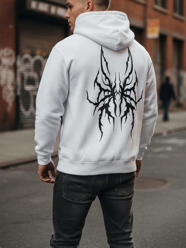 Men's Pop Art Print Hoodie, Casual Fitted Design, Fall & Winter Wear, Loose Fit Couple Style Sweatshirt T-Shirts