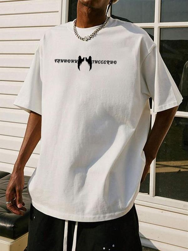 Men's Pop Art Print Round Neck Tee, Regular Fit Casual Fashion Short Sleeve T-shirt for Summer, Men's Top for Daily Wear...