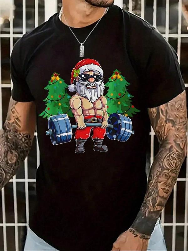 Men's Regular Fit Cartoon Characters Print Round Neck Tee, Casual Short Sleeve Crew Neck T-shirt for Summer, Fashion...