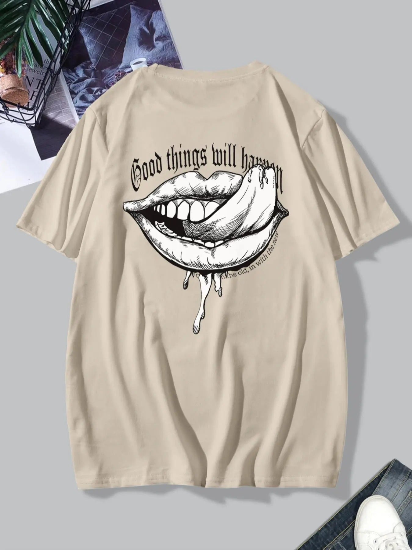 Men's Regular Fit Casual Cartoon Print Round Neck Tee Hoodie, Sweatshirt | PodTeesHub.com