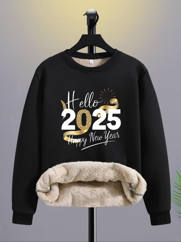 Men's Regular Fit Letter Print Round Neck Sweatshirt, Casual Long Sleeve Crew Neck Pullover for Fall & Winter, Fashion...