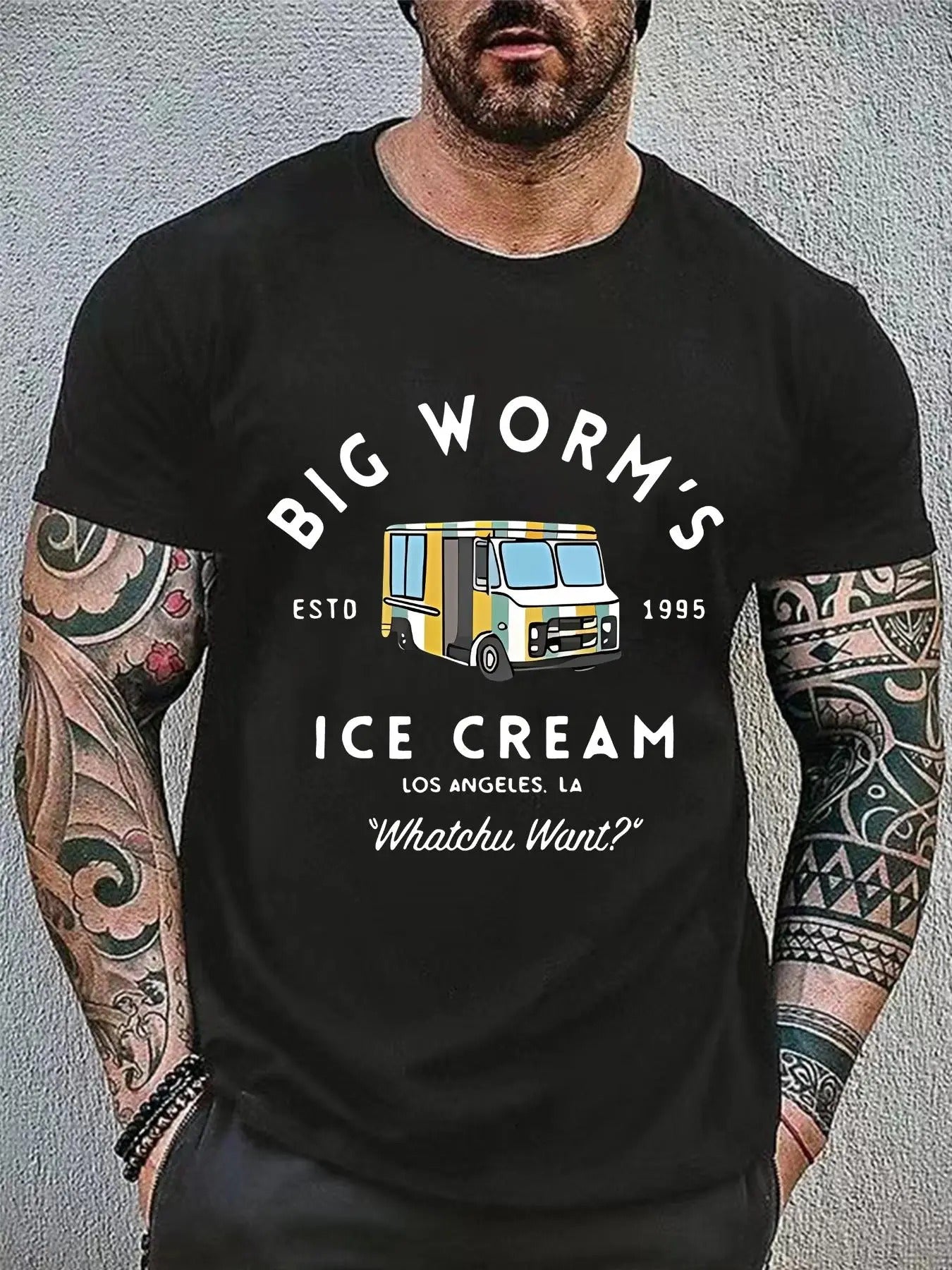 Men's Regular Fit Letter Print Round Neck Tee, Casual Short Sleeve Crew Neck T-shirt for Daily Wear, Men's Top for All...