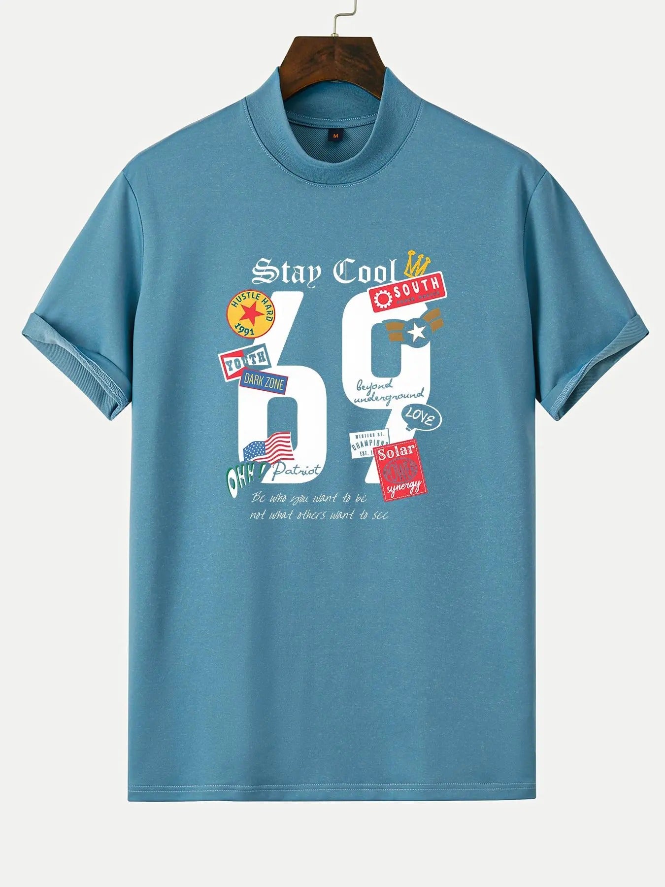 Men's Regular Fit Number Print Round Neck Tee, Casual Short Sleeve Crew Neck T-shirt for Daily Wear, Fashion Men's Top...