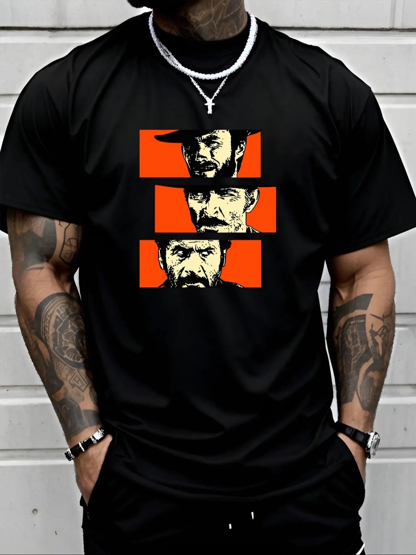 Men's Regular Fit Round Neck Graphic Tee, Casual Short Sleeve Crew Neck T-shirt for Summer, Fashion Men's Top for Daily...