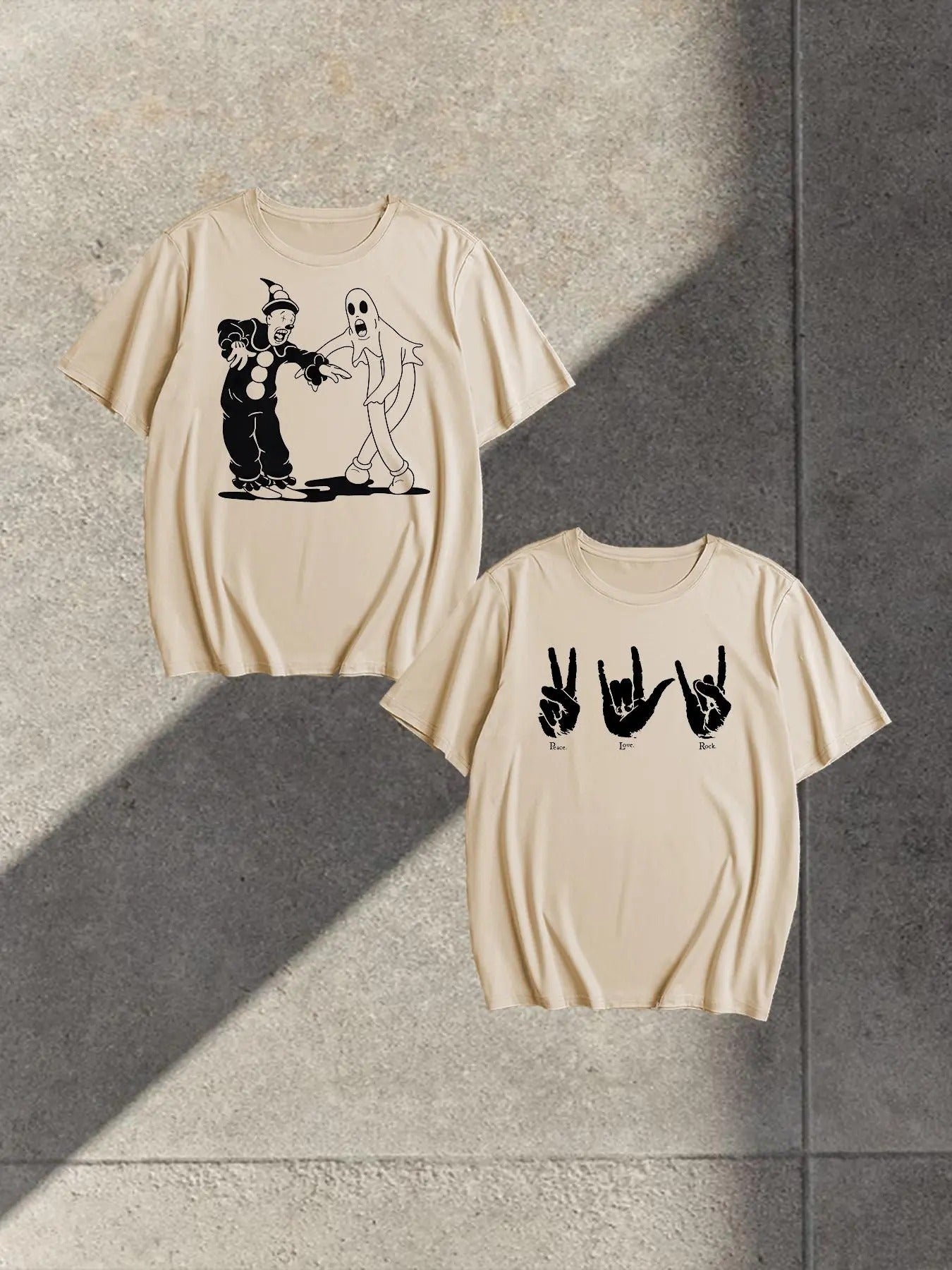 Men's Regular Fit Skull & Hand Print Short Sleeve Tee, Casual Comfy Round Neck T-shirt for Summer, Fashion Men's Top for...