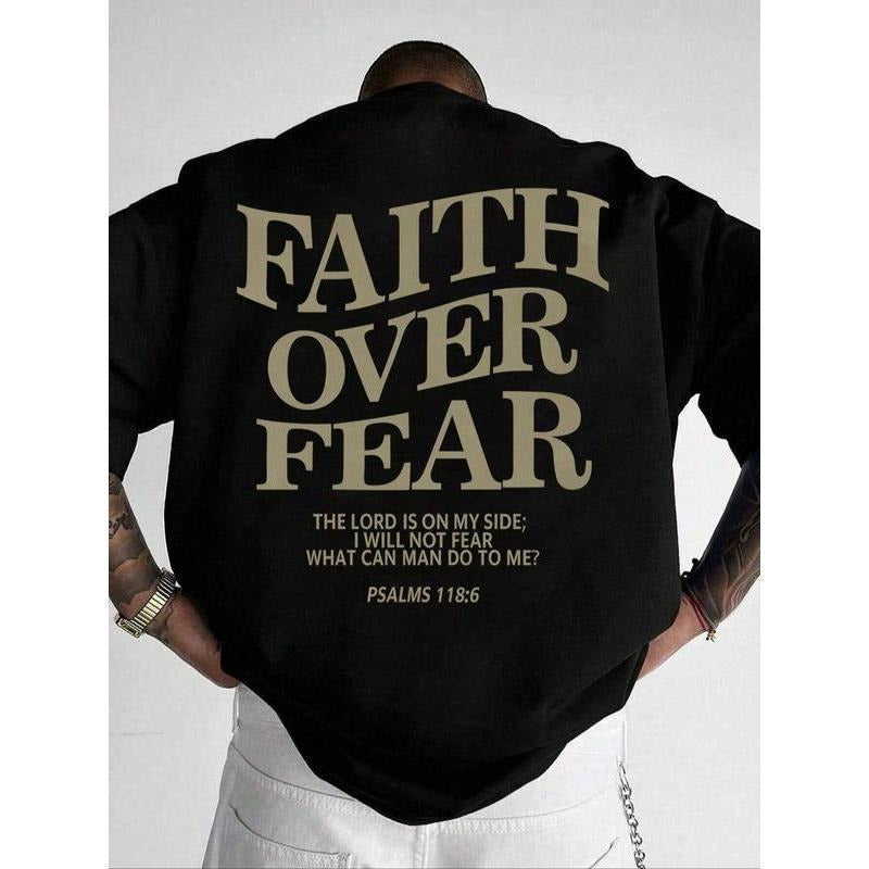 Men's Regular Fit Slogan Graphic Round Neck Tee, Casual  Slogan Tees, Comfortable Streetwear Short Sleeve T-shirt for...