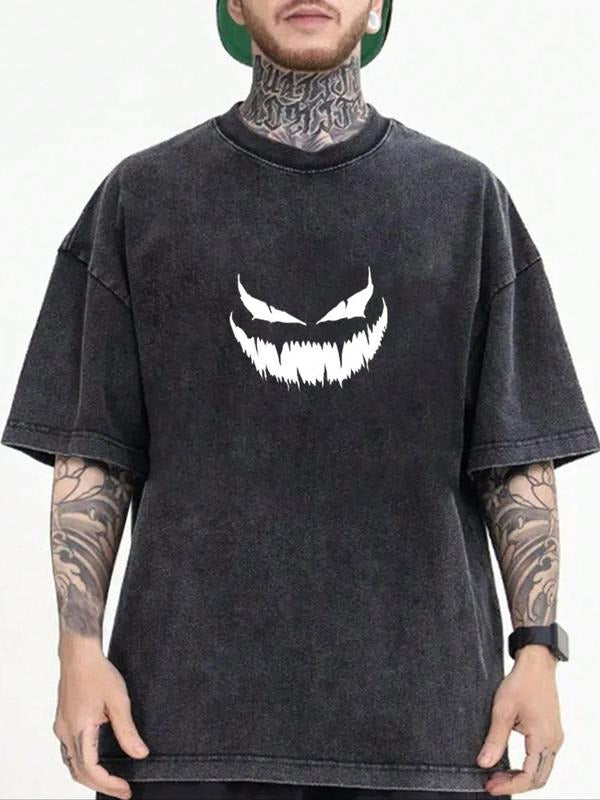 Men's Regular Fit Vintage Graphic Tee, Casual Comfy Round Neck Short Sleeve T-shirt for Summer, Fashion Men's Top for...