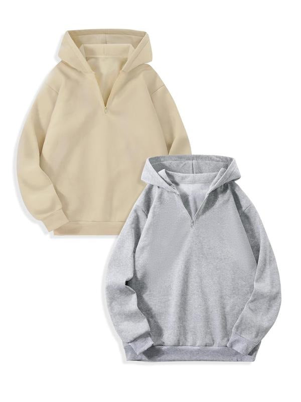 Men's Solid Zip Up Thermal Lined  Hoodie, Casual Regular Fit Long Sleeve Hooded Sweatshirt for Fall & Winter, Men's...