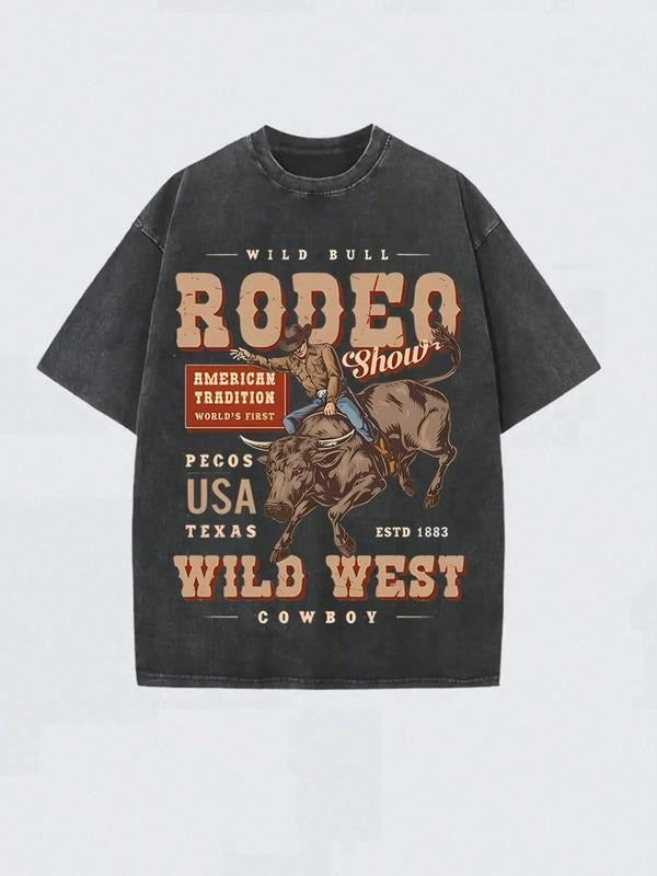 Men's Summer Casual Loose-Fit T-Shirt, Classic Vintage Fashion Print Cotton Tee, High-Quality Outdoor Wear, Gift Idea...