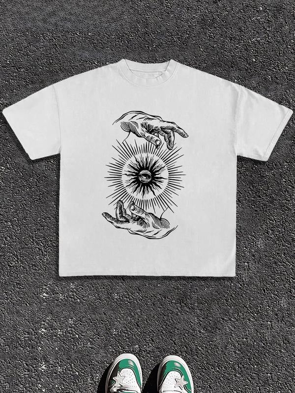 Men's Summer Casual Short Sleeve T-Shirt, Fashionable Comfort Design, Unique Graphic Print, Round Neck Tee for Daily Wear...