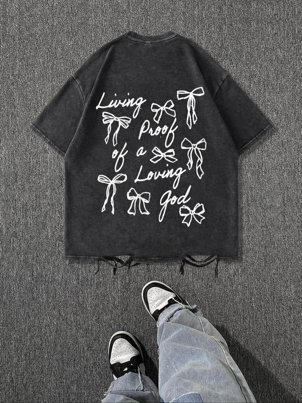Men's Vintage Graphic Print Round Neck Tee, Regular Fit Casual Short Sleeve T-shirt, Men's Summer Top for Daily Wear,...