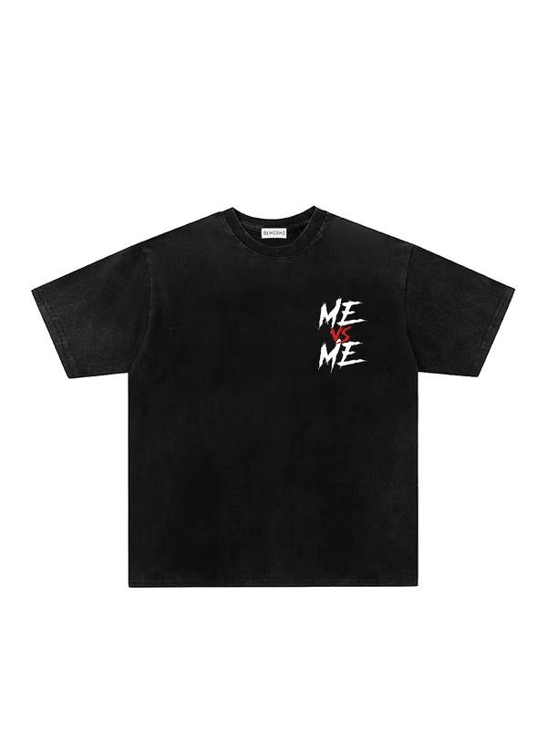 Men's Vintage Washed Tie-Dye Letter Print Short Sleeve T-Shirt, Summer Casual Fashion Round Neck Half Sleeve Tee, Trendy...
